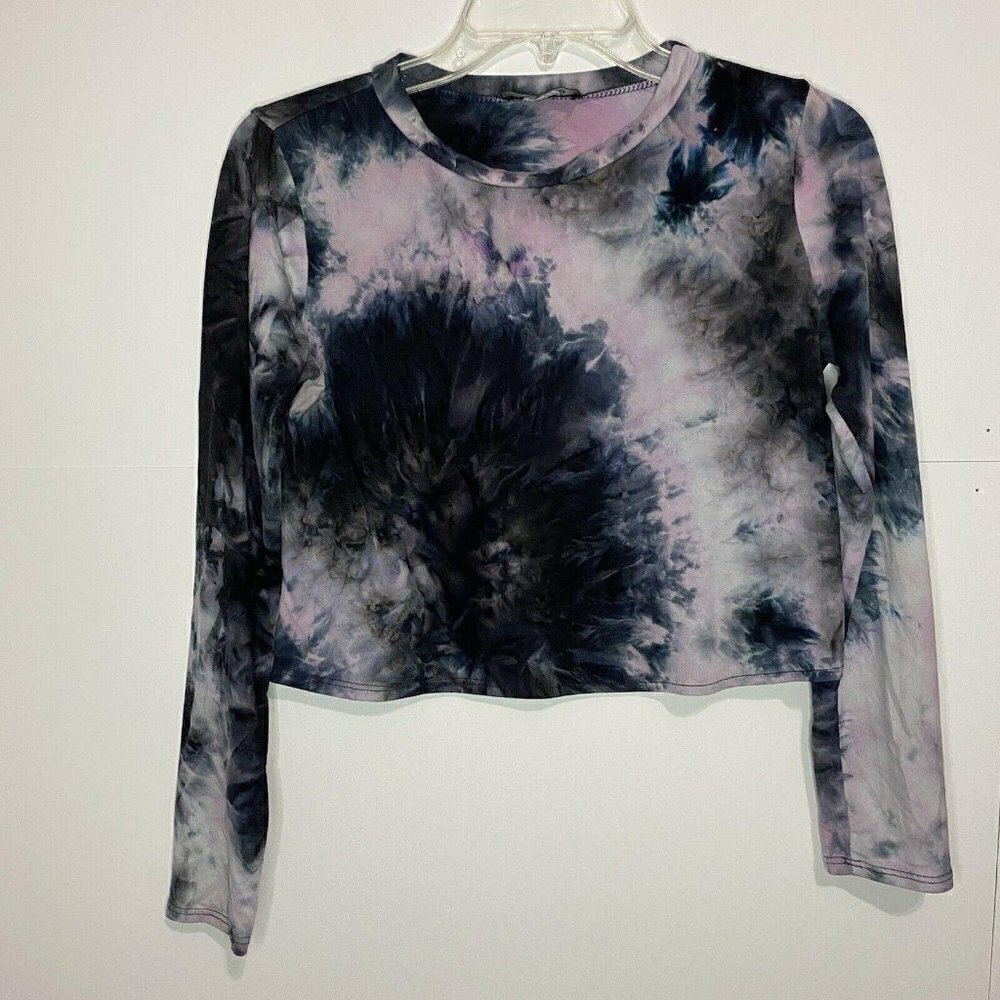 ⚜️Tie-Dye Long Sleeve T - Black & Lavender